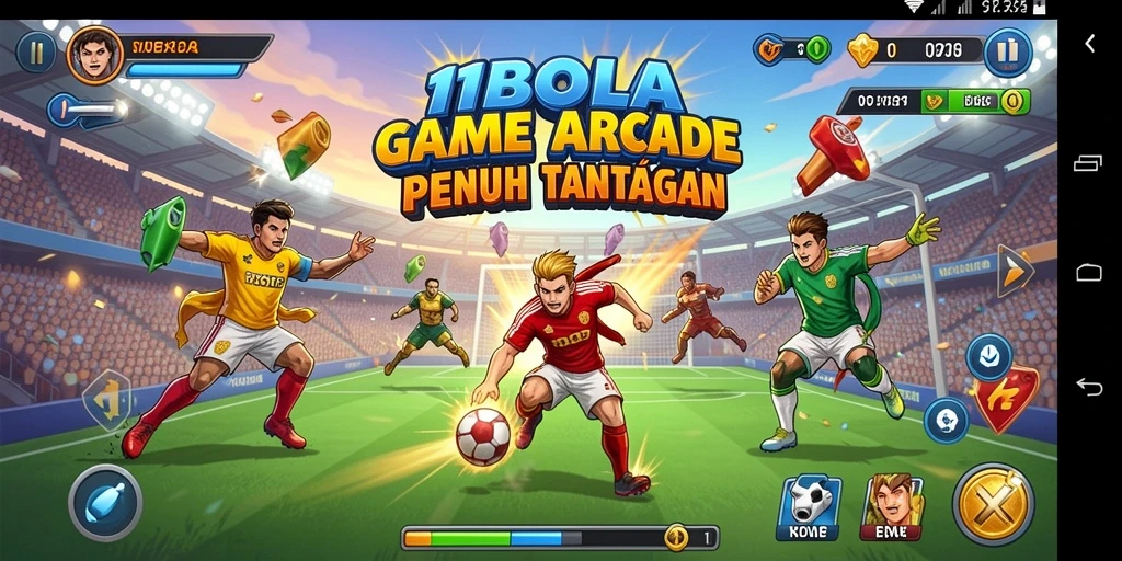 Tangkapan layar menampilkan gameplay menantang 11BOLA yang seru.