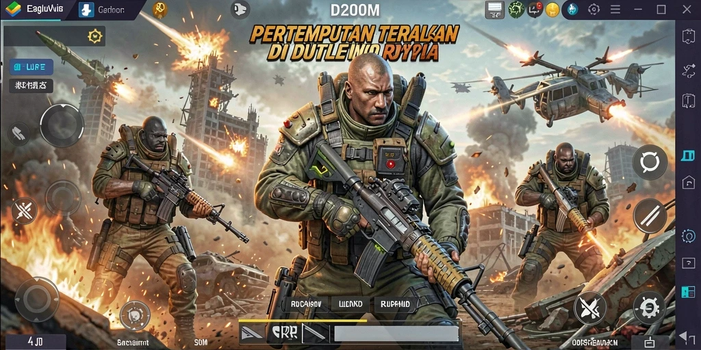 Gameplay seru dari D200M dalam pertempuran Battle Royale.