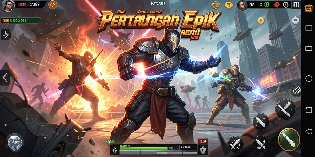Screenshot gameplay FATCAI99 yang menampilkan aksi seru dalam pertempuran.