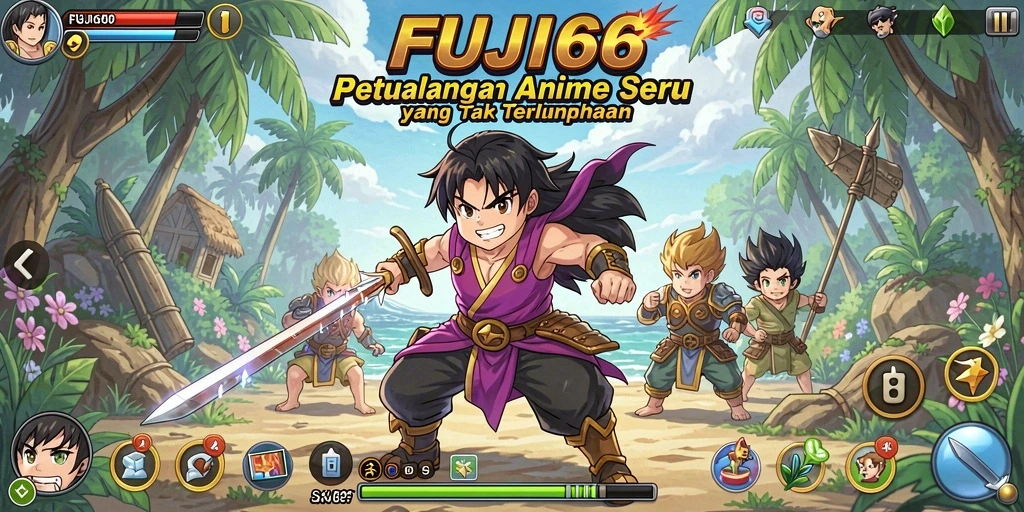 Tangkapan layar gameplay FUJI66 yang menampilkan aksi seru di dunia Anime.