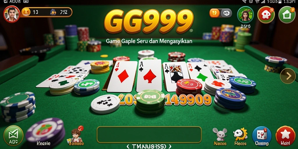 Tampilan gameplay seru dalam permainan Gaple GG999.