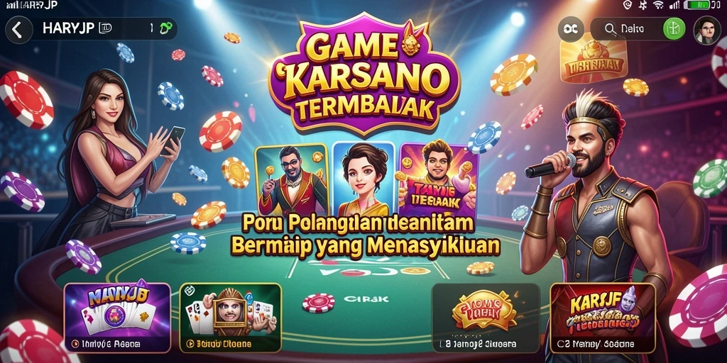 Tampilan utama gameplay Kasino HARAPJP yang mengasyikkan.