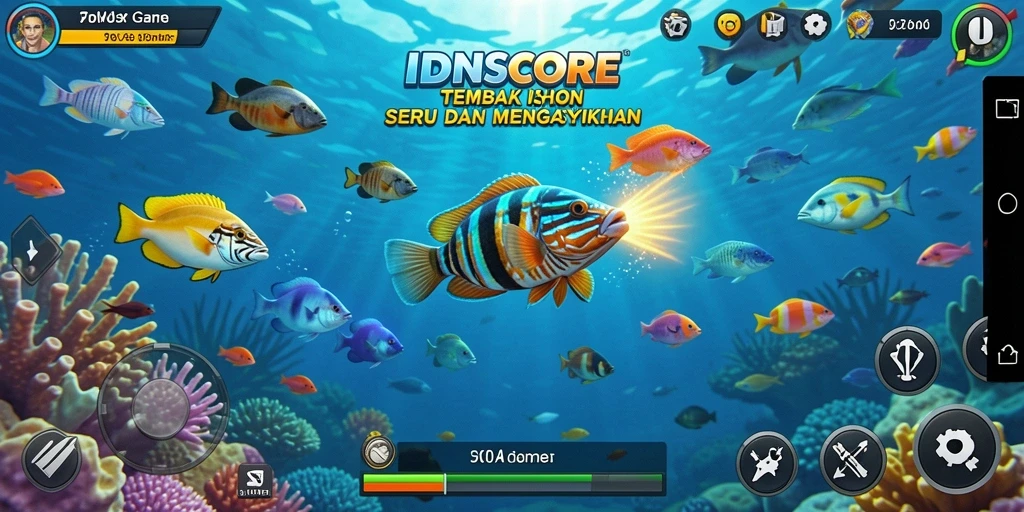 Tampilan gameplay Tembak Ikan yang intens dan seru.