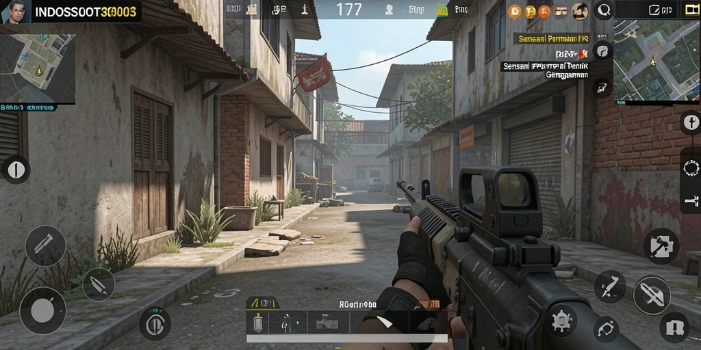 Tangkapan layar menarik yang menunjukkan intensitas gameplay FPS