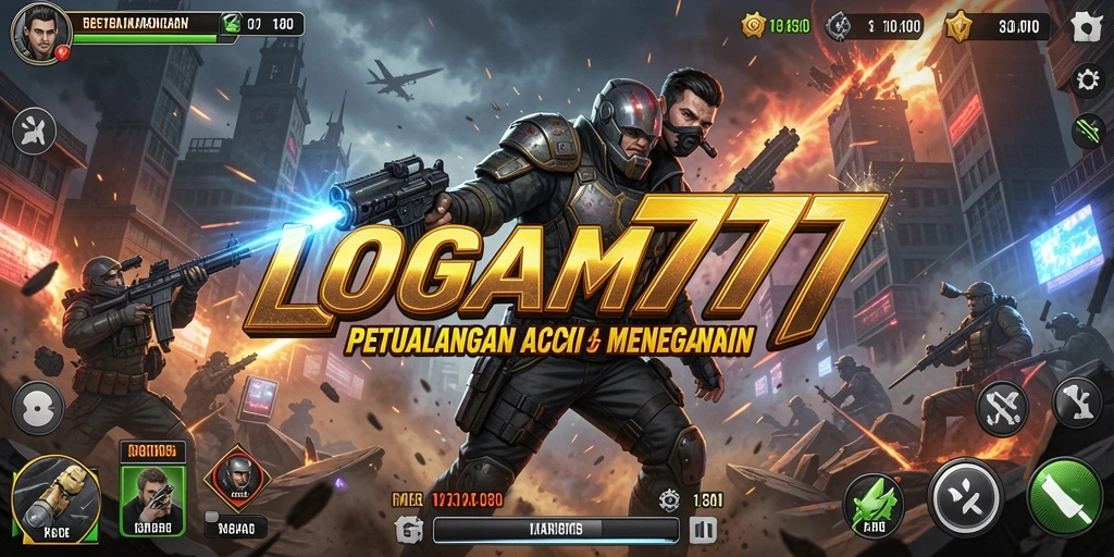 Screenshot menunjukkan aksi epik dalam gameplay ARPG LOGAM777.