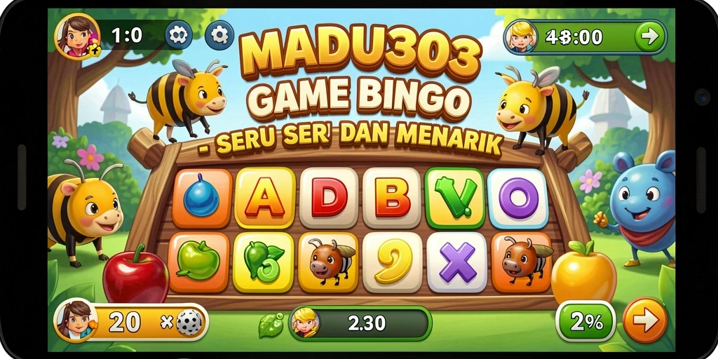 Tampilan gameplay seru dalam MADU303 dengan teman-teman.