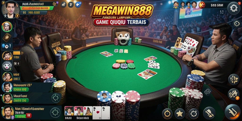 Tampilan gameplay seru QiuQiu di MEGAWIN888.