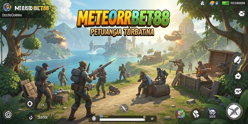 Tangkapan layar gameplay METEORBET88 yang menampilkan eksplorasi dunia terbuka.