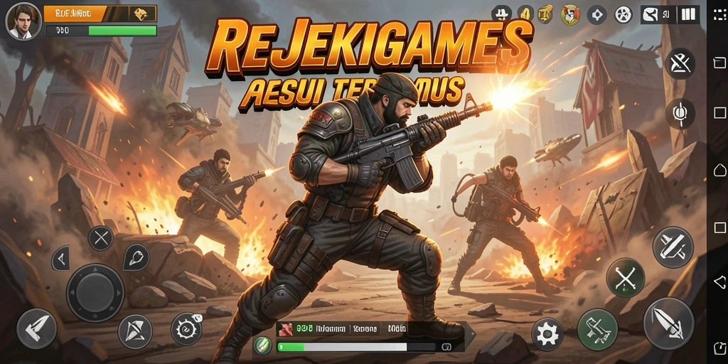 Tampilan menarik dari gameplay aksi REJEKIGAMES.