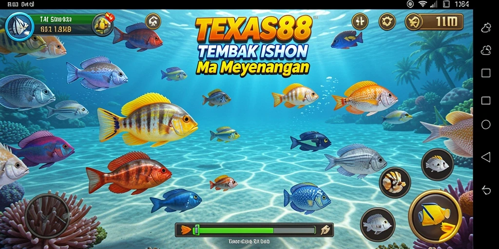 Tampilan menarik dari gameplay Tembak Ikan TEXAS88 yang mengasyikkan.